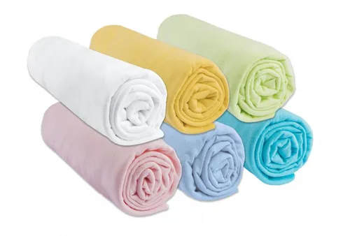 Kit de 6 draps housse Bébé 50 x 100 cm Coton Mixte