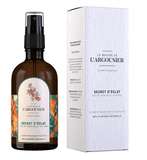 Eau de soin d'argousier lissante, tonifiante, apaisante SECRET D'ÉCLAT