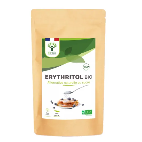 Erythritol bio poudre 400g en alternative naturelle au sucre
