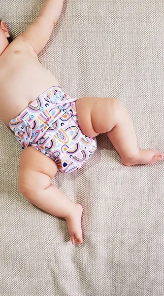 Couche lavable et bio tout-en-un à poche "Rainbow" bébé mixte