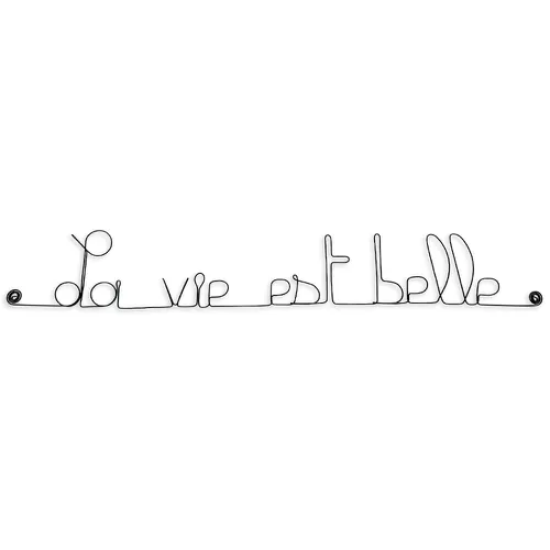 Décoration Murale en Fil de Fer "La vie est belle" à punaiser - Bijoux