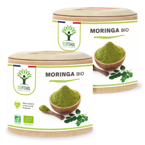 Moringa bio 120 gélules - régulation du taux de la glycémie