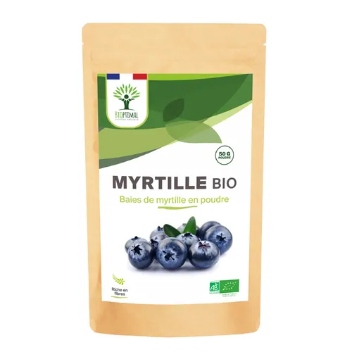 Myrtille poudre 50g pour vos préparations de gâteaux et pâtisseries