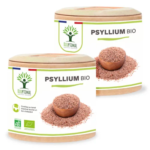 Psyllium Blond Bio 120 gélules – digestion – régulation cholestérol