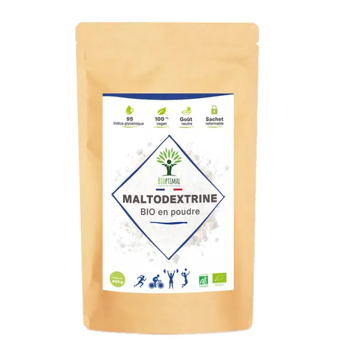 Maltodextrine bio 400g en poudre pour sportifs et athlètes