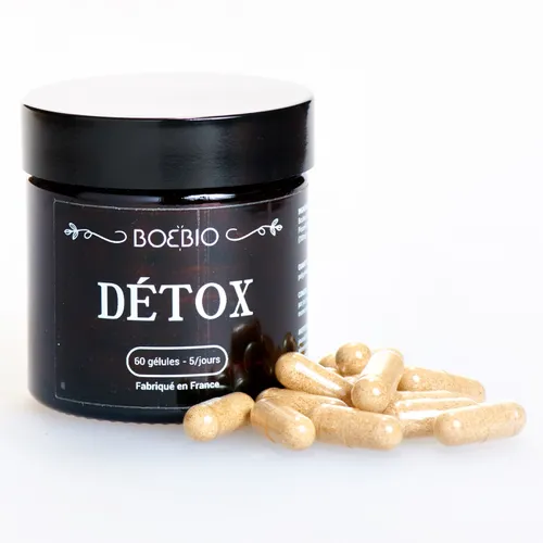 BoeBio - Détox, 60 gélules - Chardon-Marie - Pissenlit - Détoxifiant