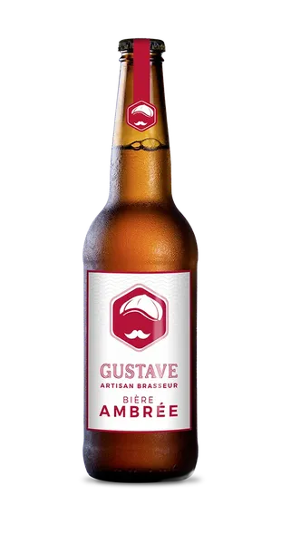 Bière "Gustave Ambrée" aux arômes houblonnés épicés poivrés 33 cl