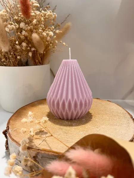 Bougie Lilas en forme de Montgolfière et parfumée aux Fleurs de coton