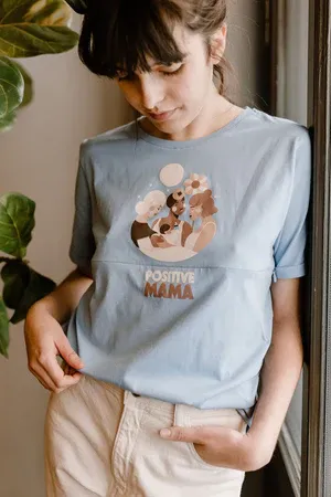 T-shirt d'allaitement "Positive Mama" - Happy Mum & Baby - You&Milk 