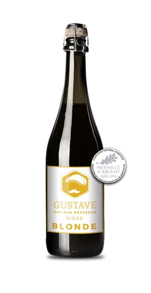 Bière blonde à la pétillance subtile bio "Gustave Blonde" de 75cl