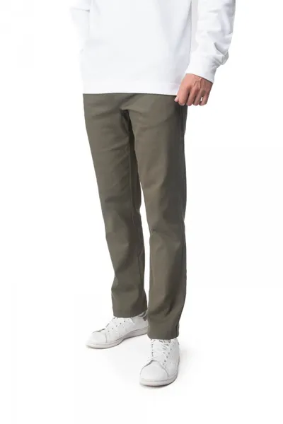 Pantalon chino made in France 98% en coton bio - couleur kaki