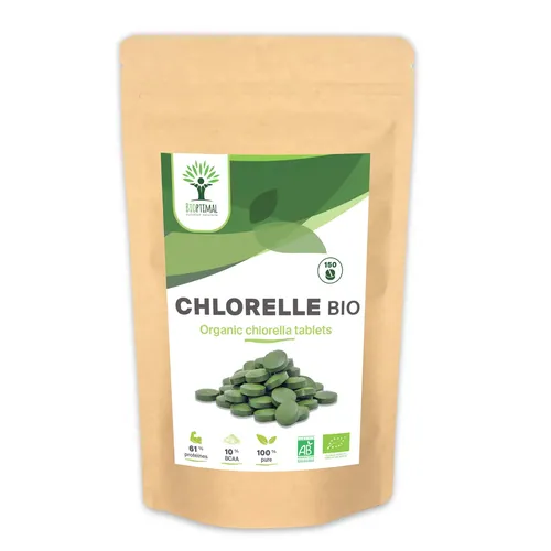 Complément alimentaire bio 100% poudre "Chlorelle" 150 comprimés