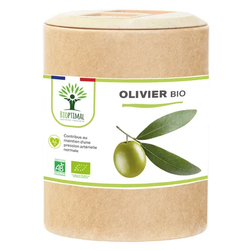 Olivier bio 200 gélules pour la santé circulatoire et immunitaire