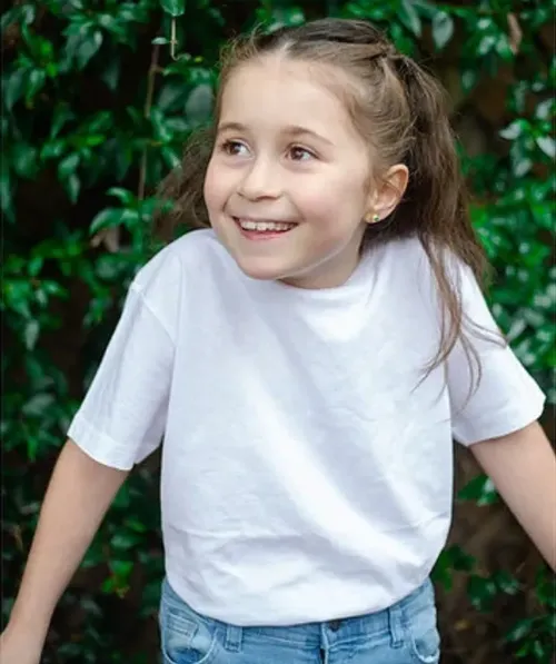 Tee-shirt enfant mixte blanc en coton bio fabriqué en France