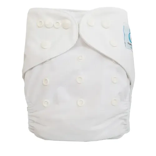 Couche lavable bio coton tout-en-un "Sensitive blanc" bébé mixte