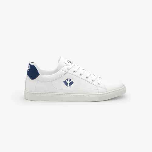 Sneakers vegan blanc et bleu V2 homme Winton certifiées oeko tex