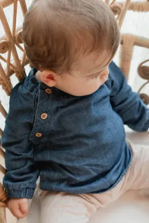 Blouse bébé/enfant mixte Breastfeed’jean 100% coton bio certifié BCI