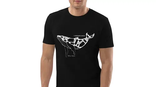 Tee-shirt homme "Save the whales" en coton bio fait en Europe