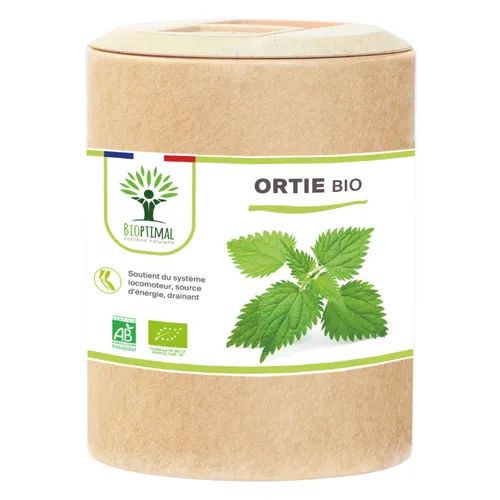 Ortie bio 200 gélules - santé articulaire, circulatoire et capillaire 