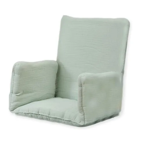 Coussin de chaise haute en coton 100% bio certifié Gots couleur vert