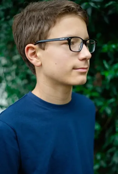 Tee-shirt enfant mixte bleu en coton bio fabriqué en France