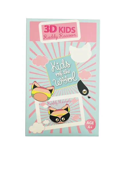 3D KIDS RUDDY RACCOON, fabriqué en France, Kids of the wool