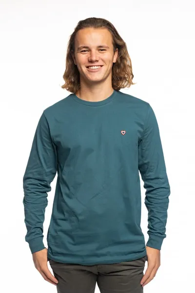 Tee-shirt homme - manches longues 100% en coton bio - couleur verdon
