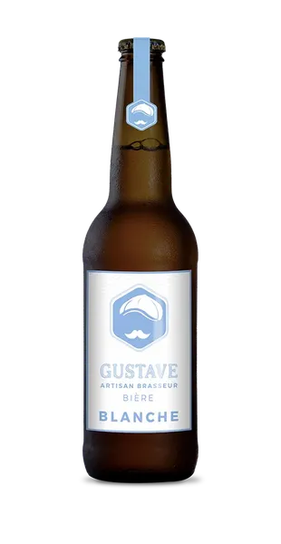 Bière "Gustave Blanche" aux arômes mélangés de céréales de 33 cl