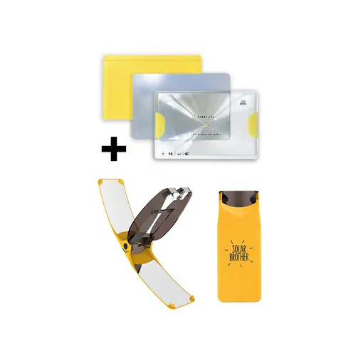 Briquet solaire "Suncase Gear" et un feu solaire "Adventure Kit"