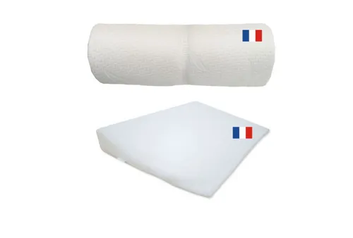 Kit matelas de voyage Bébé 60x120 cm + Coussin bébé 60x35 cm