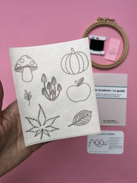 Kit de broderie et motifs à broder thématique "Automne"